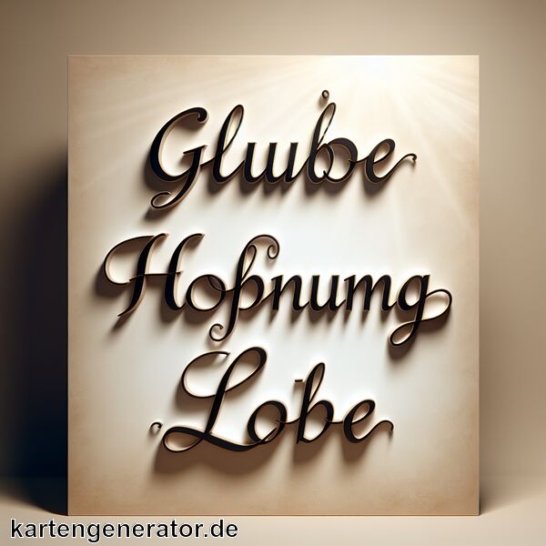 Kommunion Sprüche » Glaube Hoffnung Liebe  