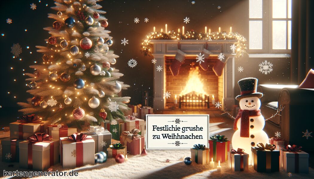 Festliche Grüße für Freunde und Familie - Weihnachtssprüche karte » Festliche Grüße zu Weihnachten  